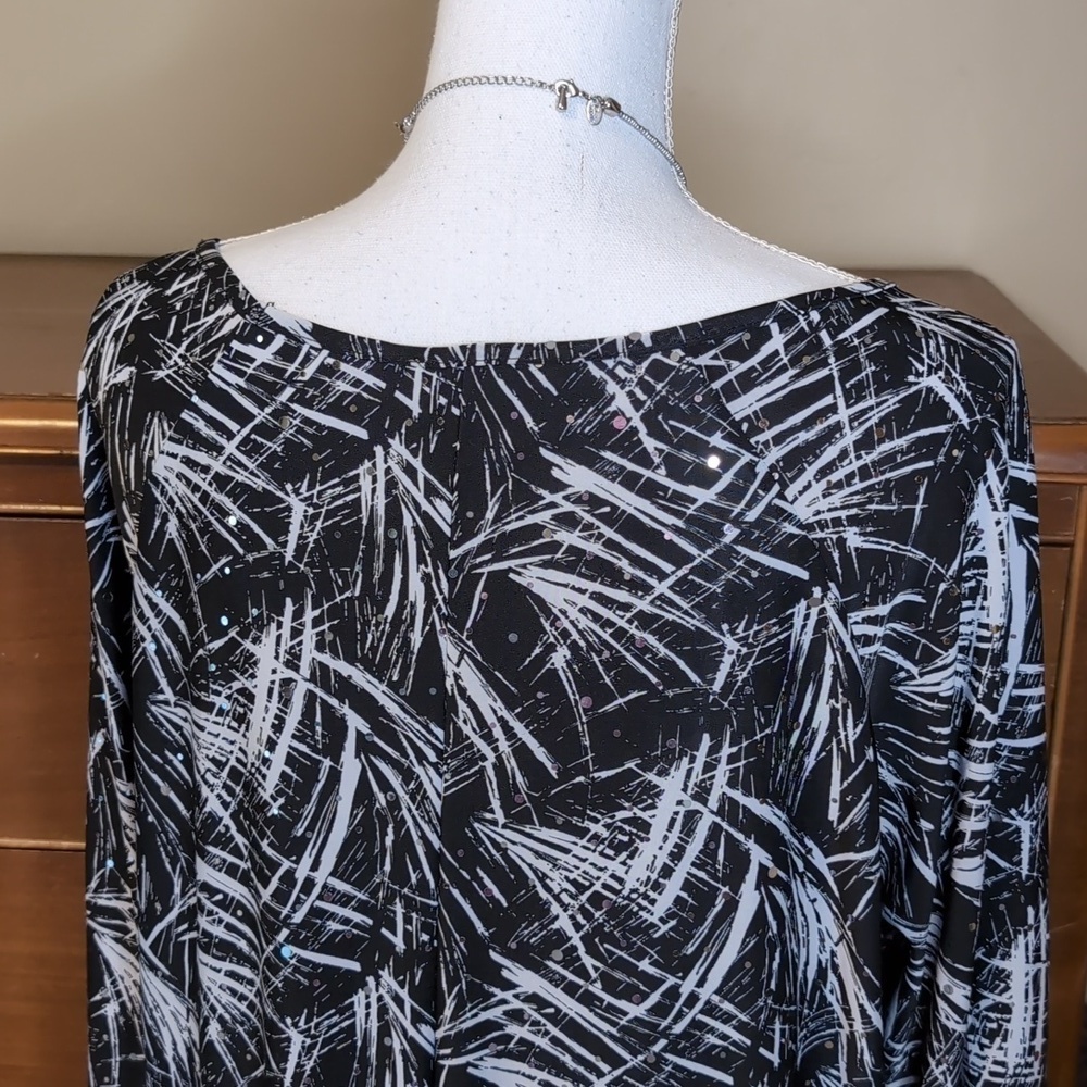 BRITTANY BLACK WOMAN Shimmer Sequin tunic SZ 2X - Picture 8 of 12